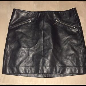 Faux Leather Skirt
